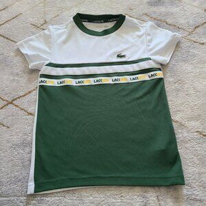 Lacoste Kids' Ultra-Dry Piqué Tennis T-Shirt Boys size 8 Green T-Shirt